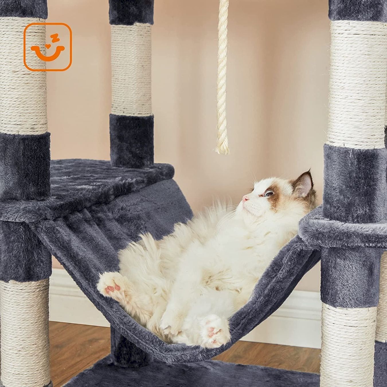 Tiragraffi: FEANDREA XL-Katzenbaum 206 cm rauchgrau – Nuovo e nell'imballaggio originale da Bottighofen venduto da zaap 6