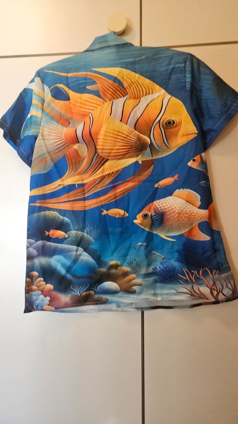 Camicie: Camicia pesce tg.M poliestere – Usato da Melano venduto da H-Sara 1