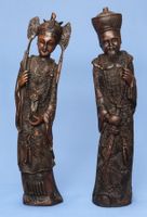 2 ältere chinesische Figuren Kaiserpaar 30cm