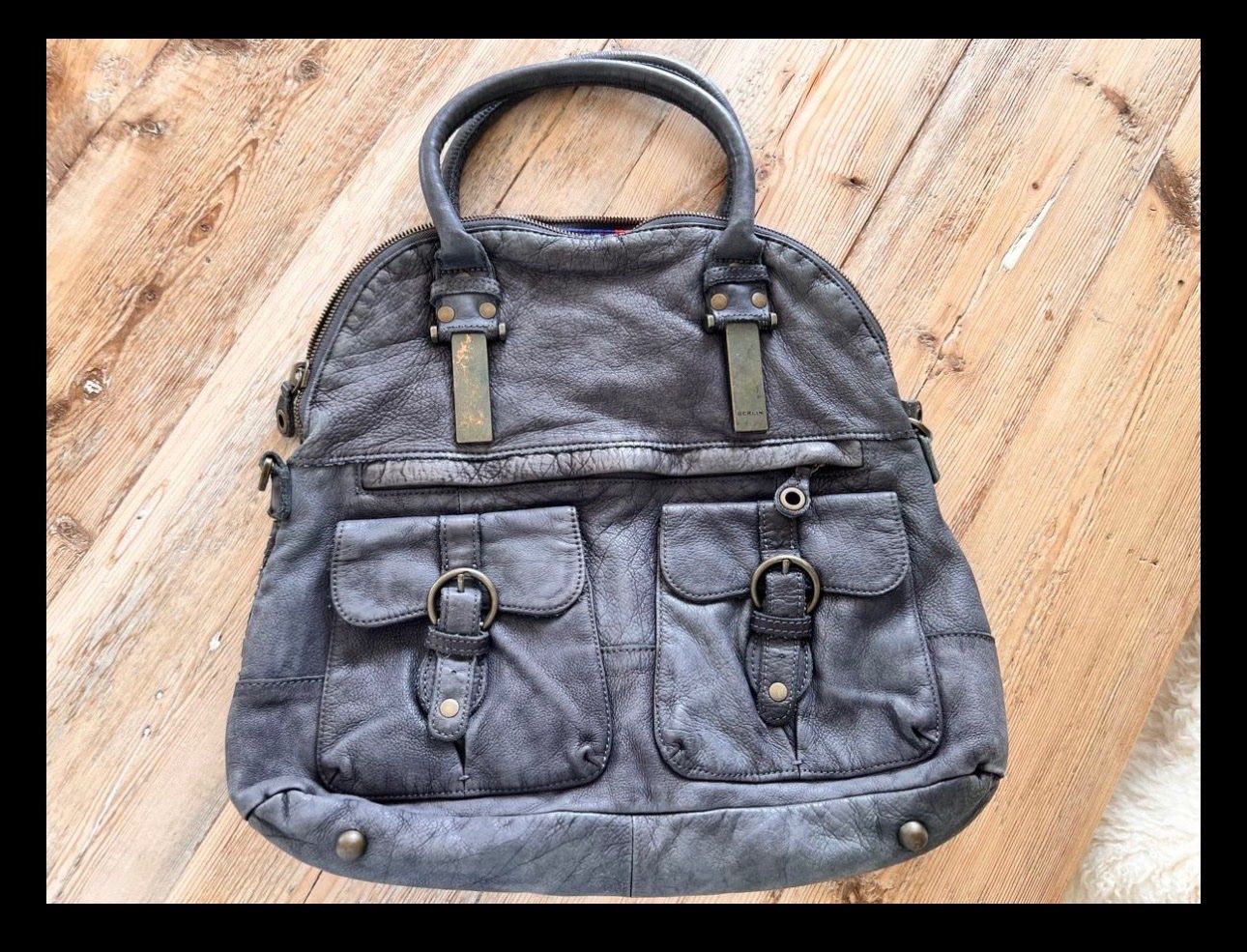 Lässig Borse da donna: Taubenblaue BERLIN BAG – Usato da Schaan venduto da kse_rf29