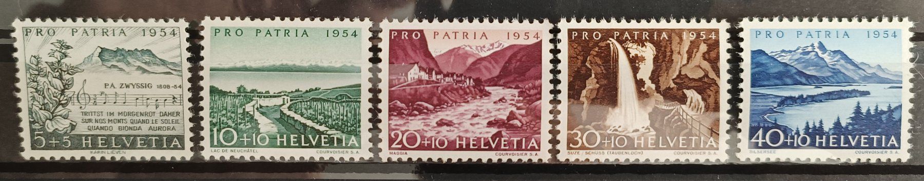 Alle Briefmarken: 1954 Pro Patria Satz postfrisch** – Gebraucht aus Dübendorf von goeggi79