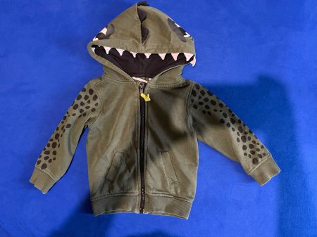 Veste à capuche H&M motif dinosaure, taille 92, usagé