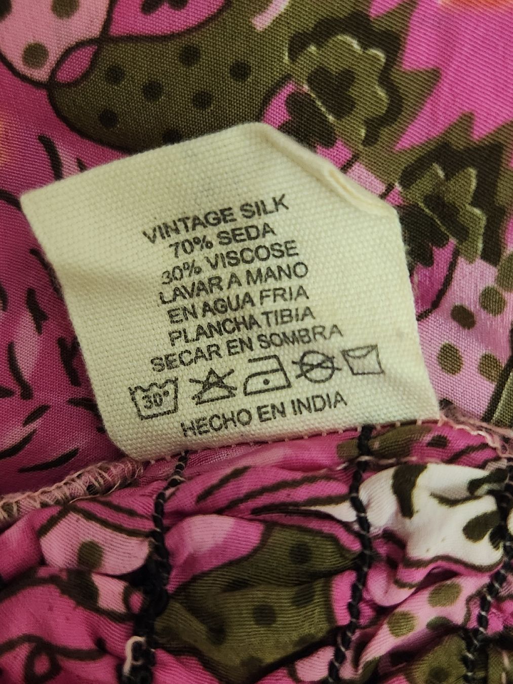 Kleider: Robe  rose imprimée   soie melangée S/M – Gebraucht aus Niedergösgen von Eva2410 5