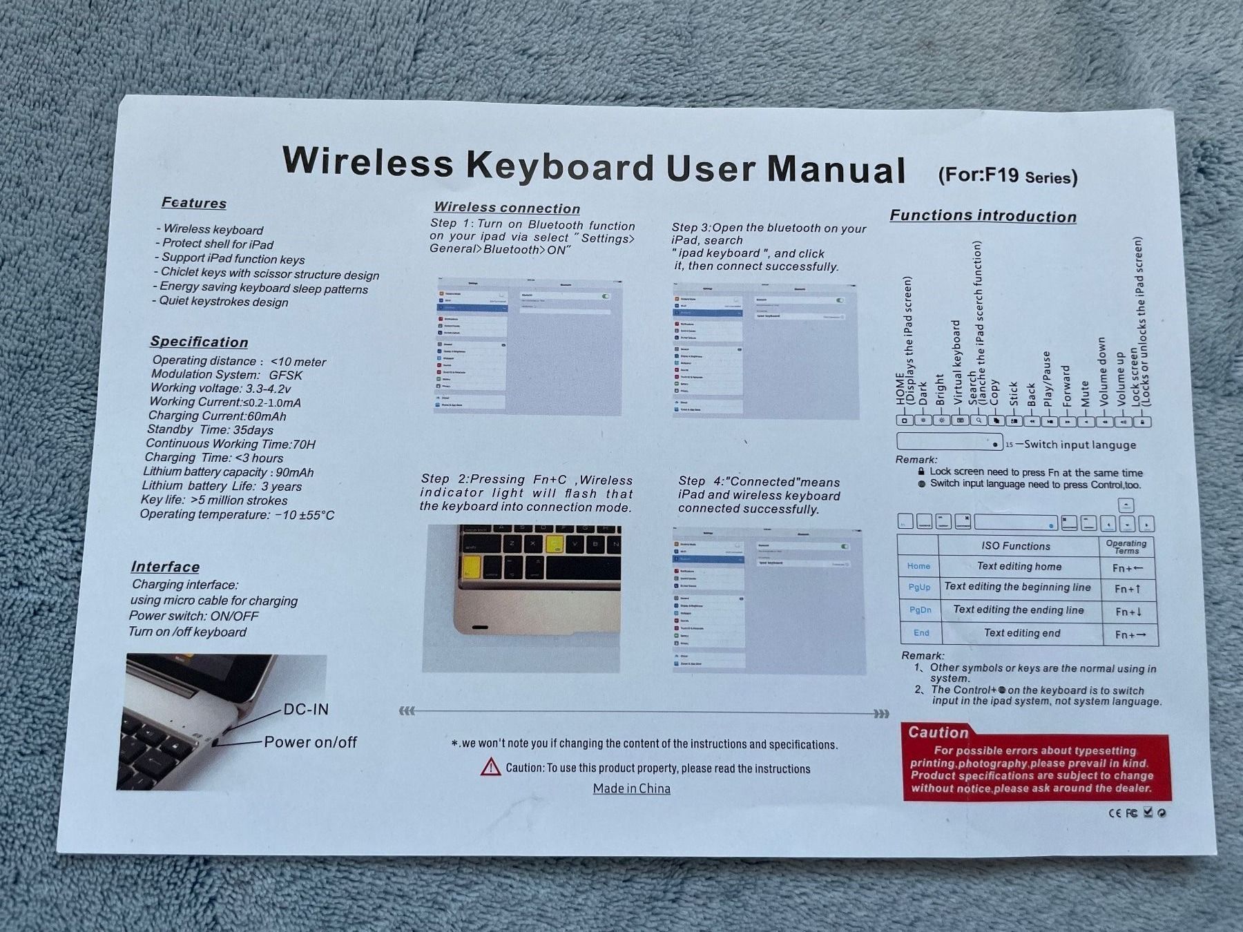 Tastiere: Wireless Keyboard Bluetooth – Usato da MAGDEN venduto da GoldenEagle2020 6