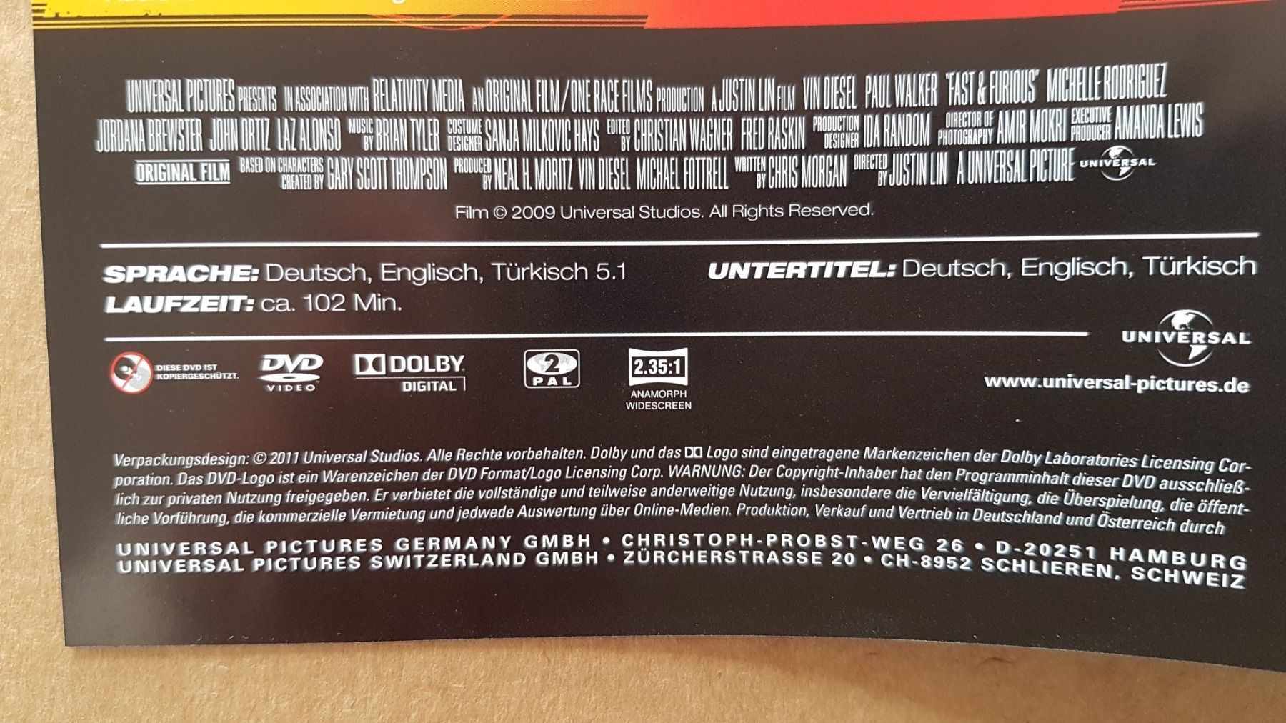 Tutti i DVDs: DVD Fast & Furious Neues Modell Original – Usato da Oetwil am See venduto da fineli2 1