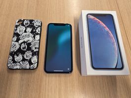 Apple iPhone XR blau 64GB gebraucht mit Zubehör und Box
