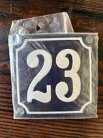 Emaille Hausnummer ( 23 ) 10 x 10 cm