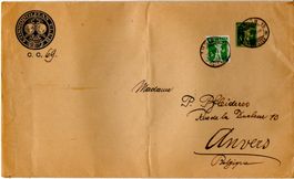 5 Rp. Tellknabe (Typ III) - rare Privatganzsachen-Mustertüte