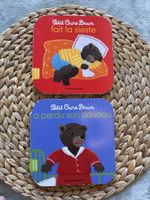 2 livres cartonnés Petit Ours Brun, FR, sieste et doudou