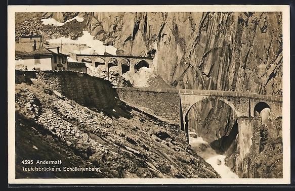 Cartes postales: Andermatt, Teufelsbrücke mit Schöllene – D'occasion à Berlin par bartko-reher