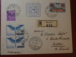 22.V.38., AERO SONDERFLUG SWISSAIR NACH USTER