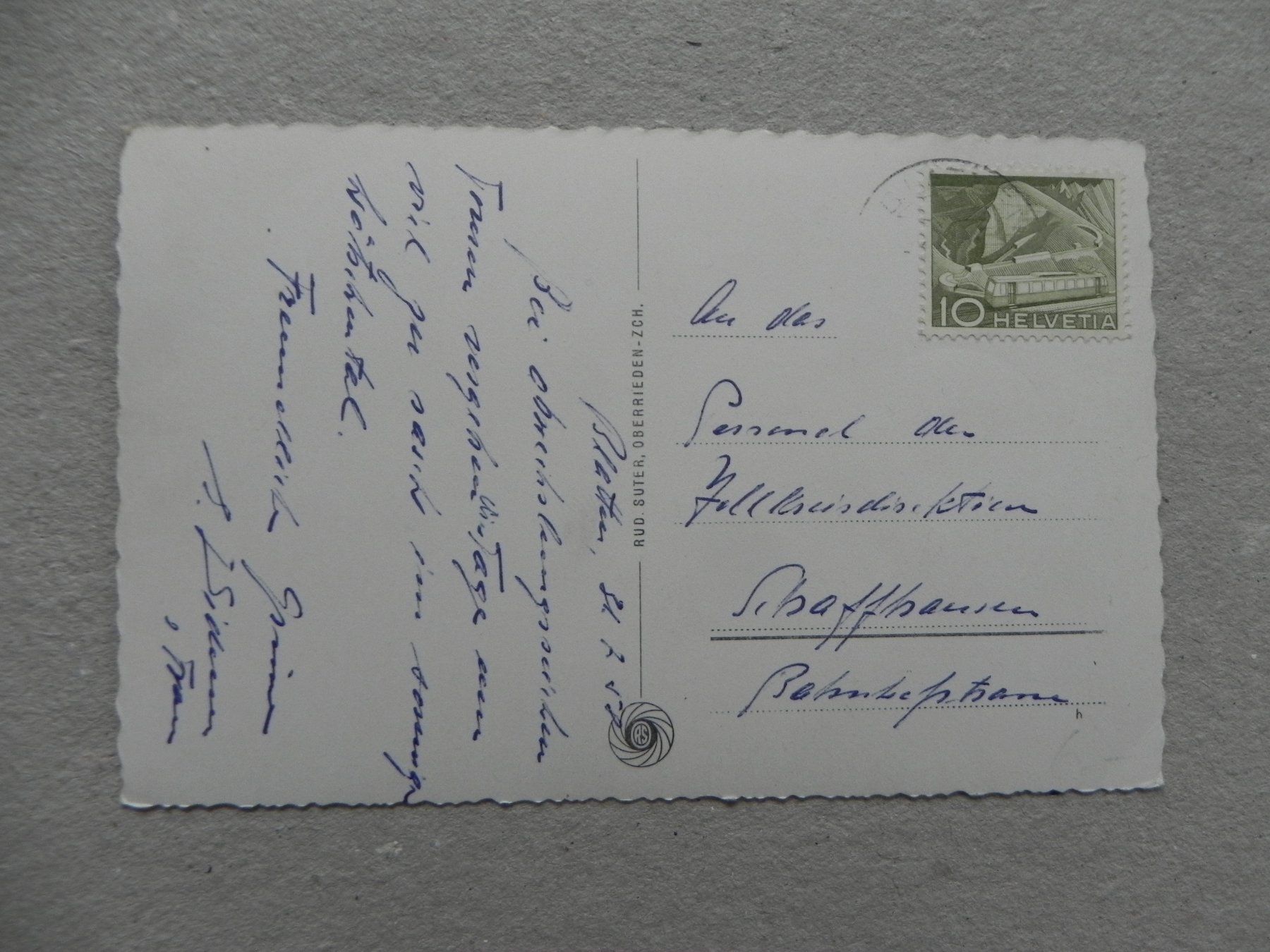 Cartoline postali: Ansichtskarte Karte Blatten Lötschenthal VS Wallis 1958 – Usato da Siebnen venduto da krimsie 1