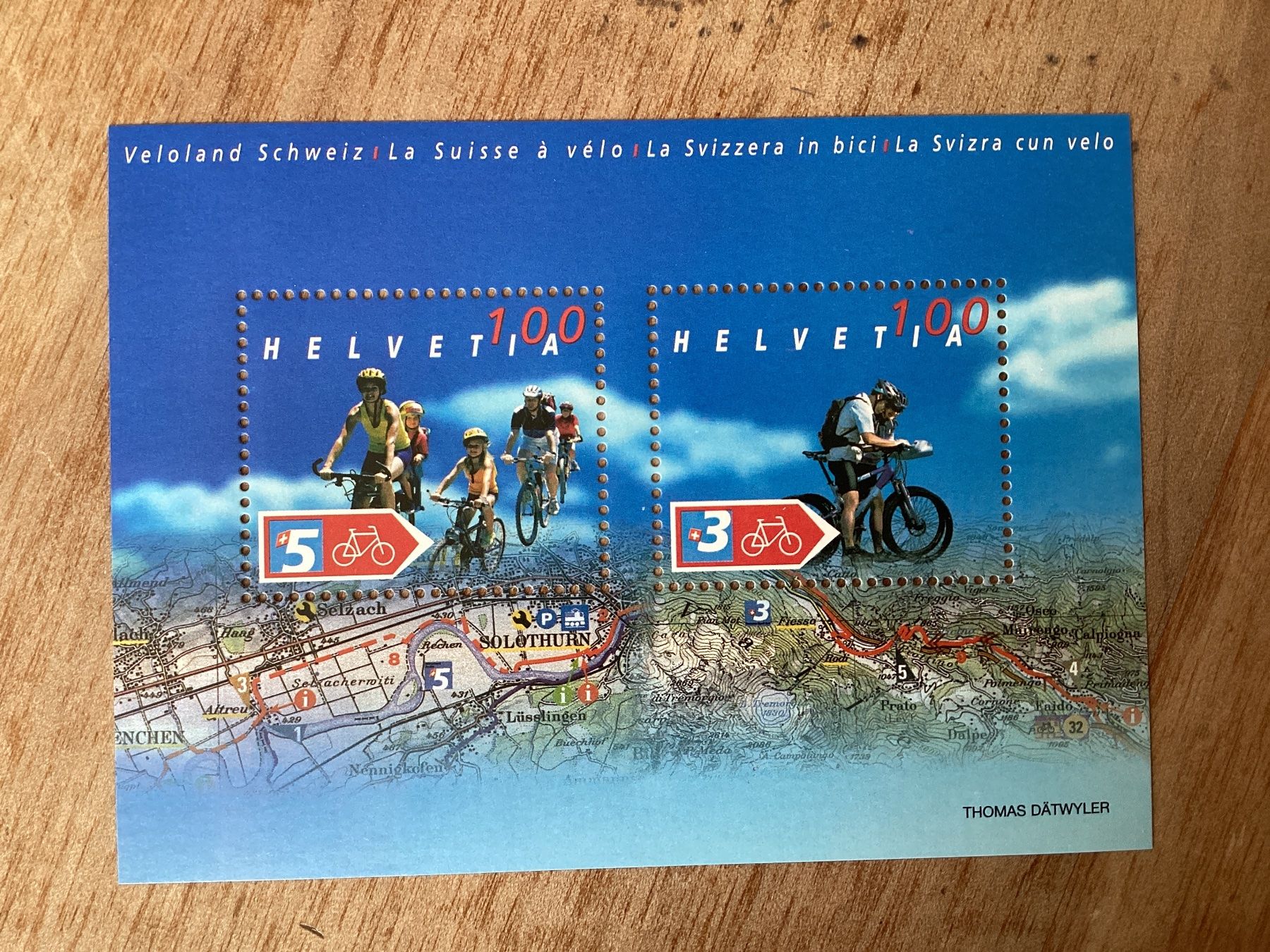 Tutti i francobolli: 2004 Sonderblock Briefmarken postfrisch Veloland Schweiz – Nuovo (secondo la descrizione) da Seftigen venduto da Muggelwomb