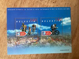 2004 Sonderblock Briefmarken postfrisch Veloland Schweiz