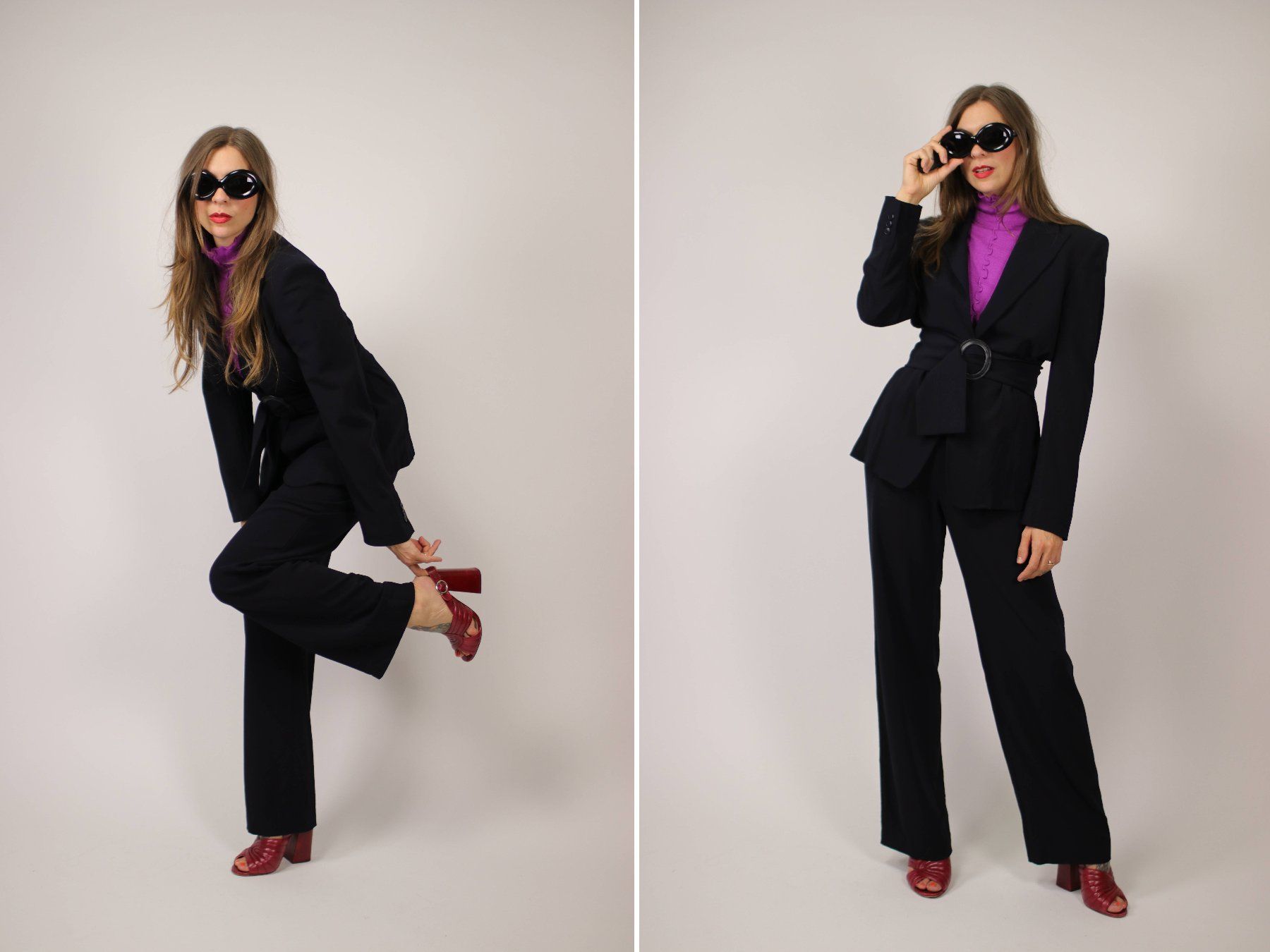 Max Mara Completi & Tailleur: Vintage MAX MARA Navy Blue Suit - Size S – Usato da Hombrechtikon venduto da BAZ-Vintage