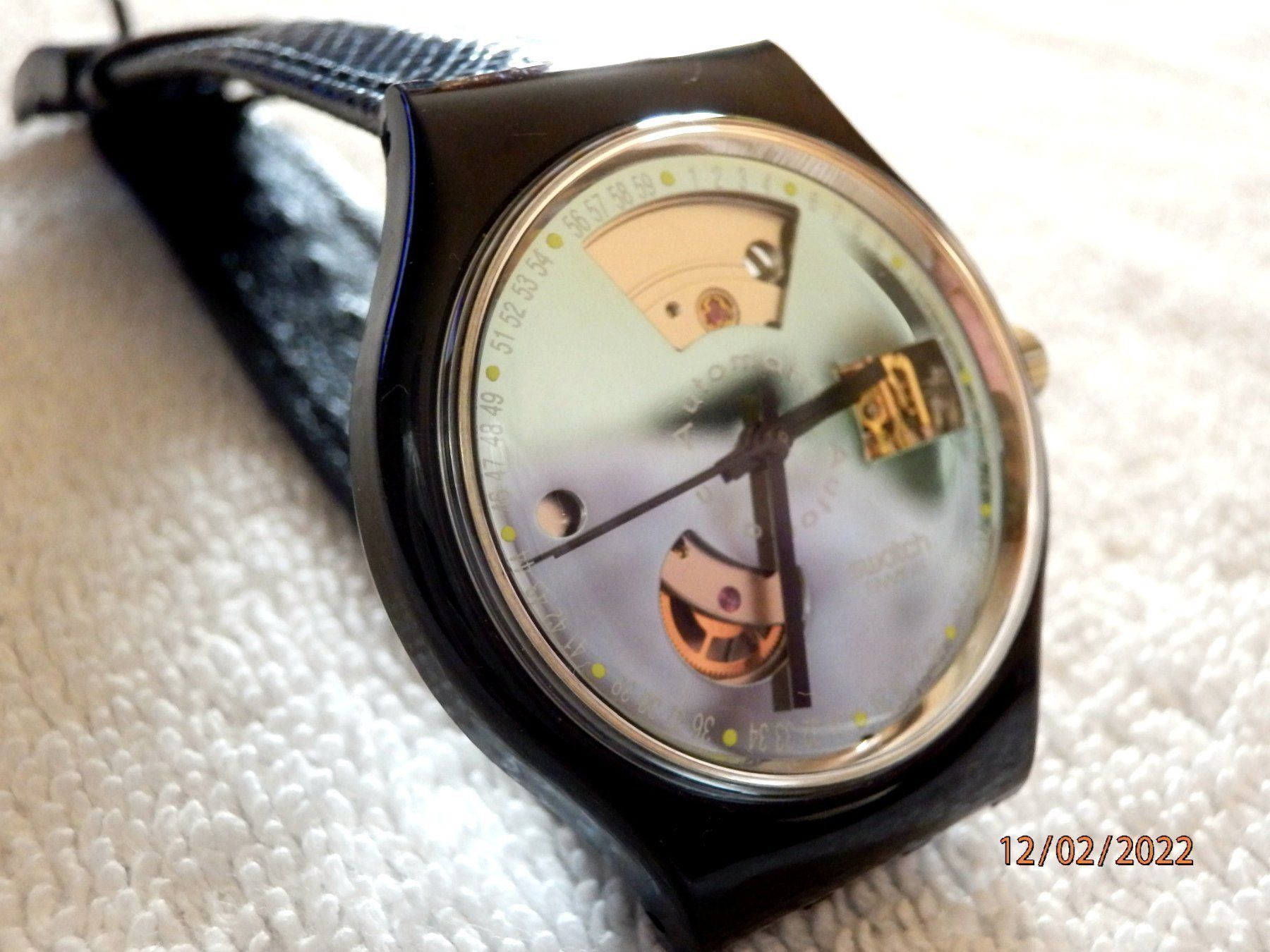 Swatch Orologi: Swatch 1991 Automatic, Leder Armband – Usato da Ueberstorf venduto da dinbau 8