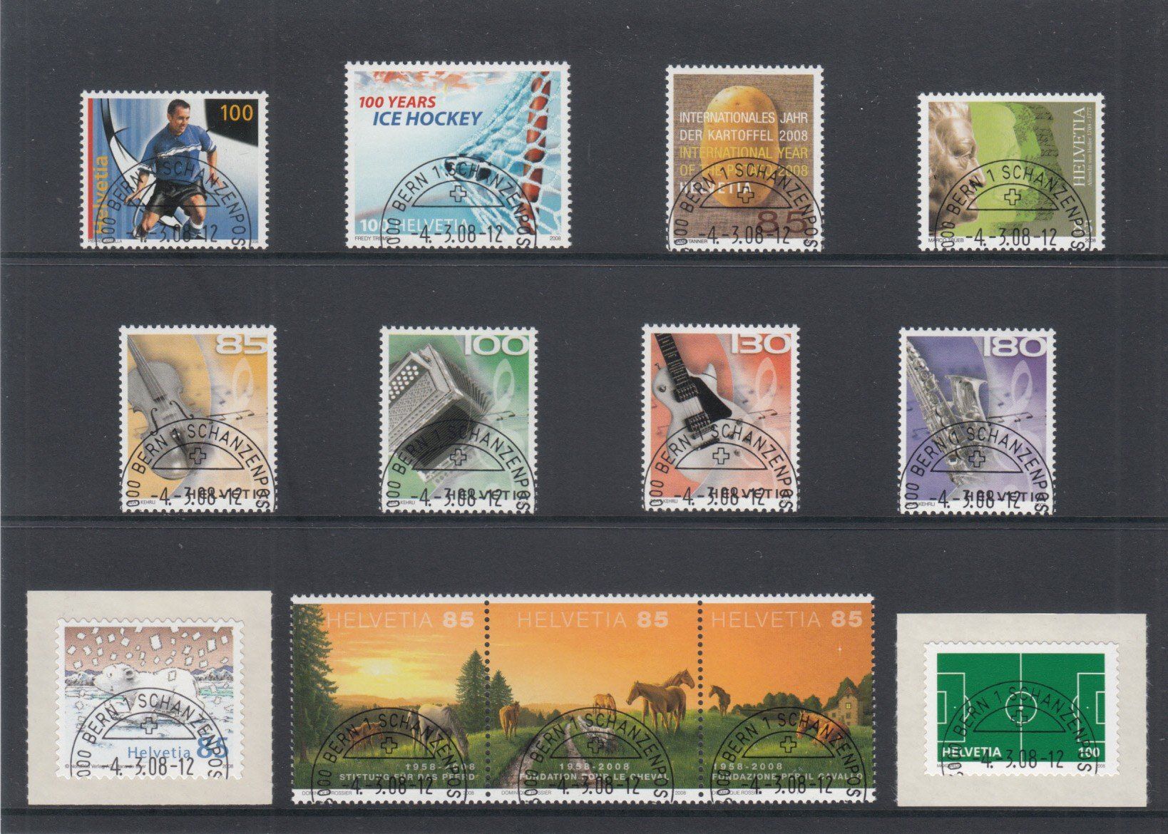 Tutti i francobolli: CH Jahresserie 2008 mit ET – Usato da Bürglen TG venduto da StampGraf 4