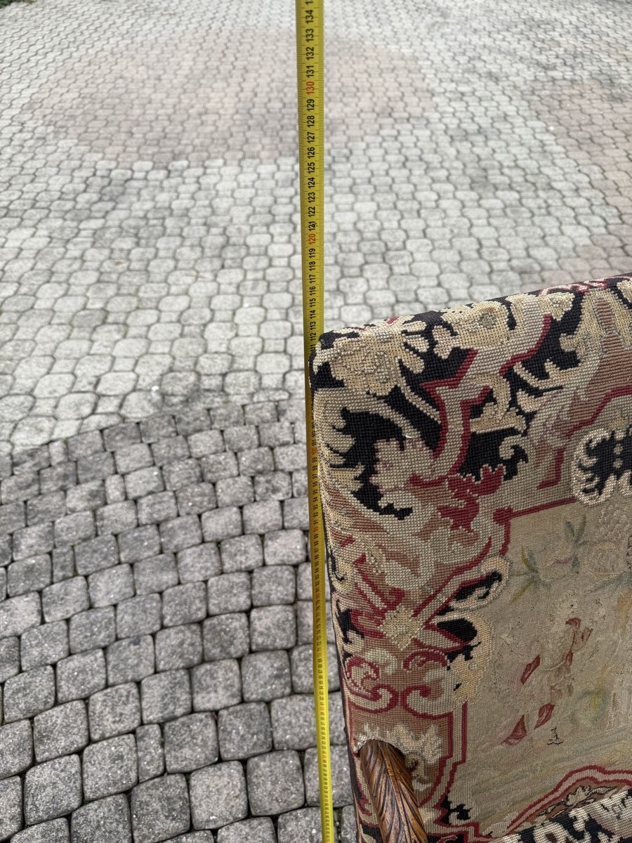 Sedie: Antiker Stuhl mit Wandteppichbezug, – Usato da Aarburg venduto da Yula24 7