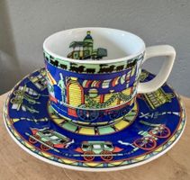 Alte Bopla Tasse und Unterteller sehr schön