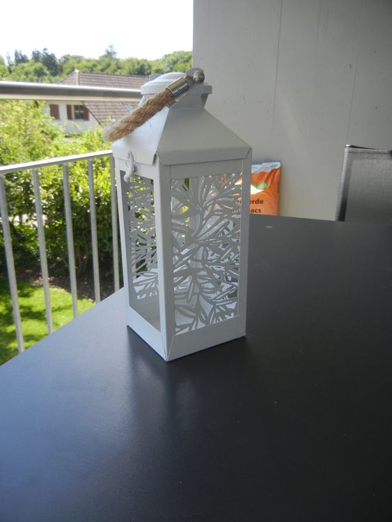Windlicht Metall weiss 1