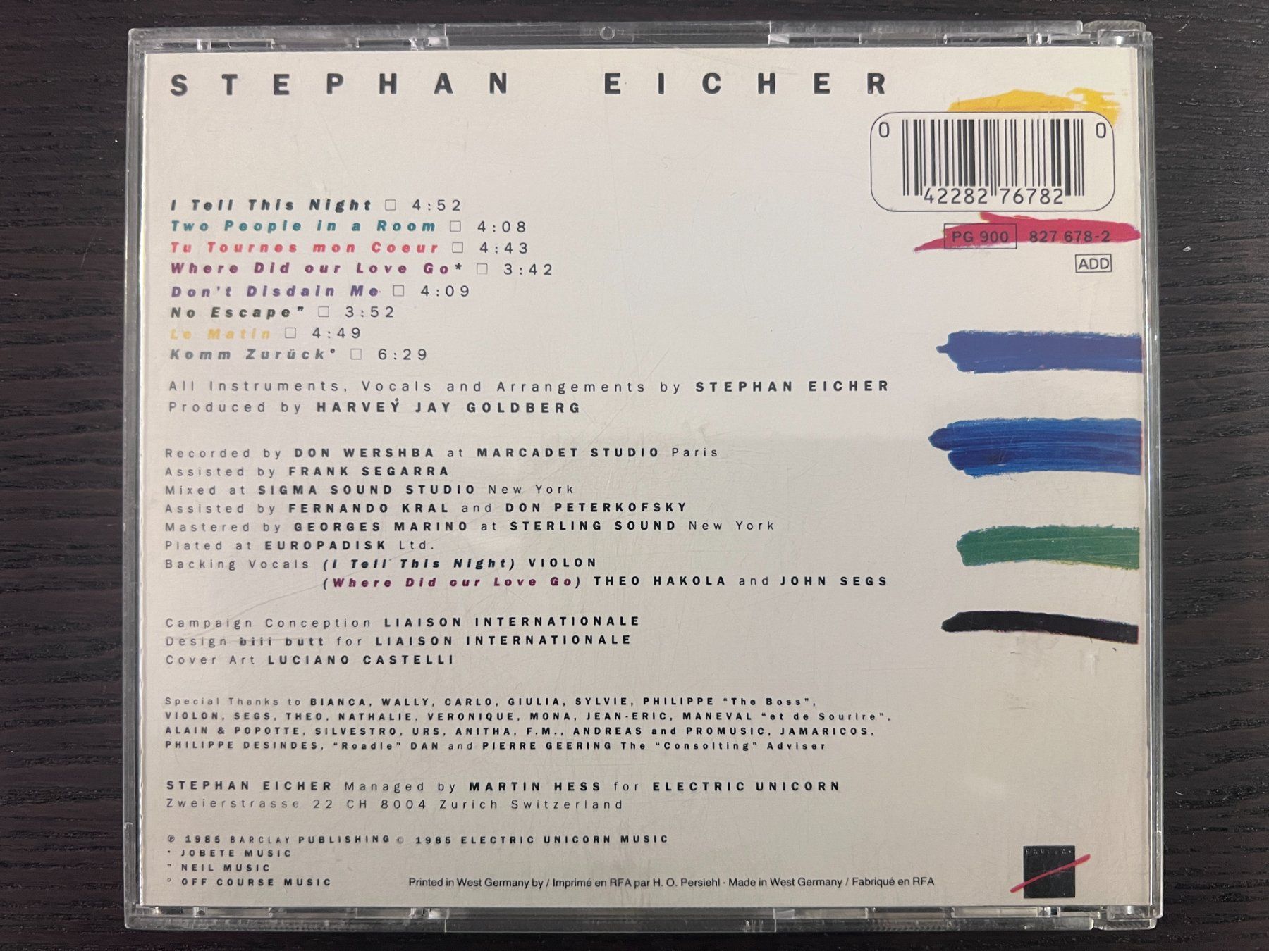 CD: Stephan Eicher - I Tell This Night – Usato da Zürich venduto da MusikFreunde 1