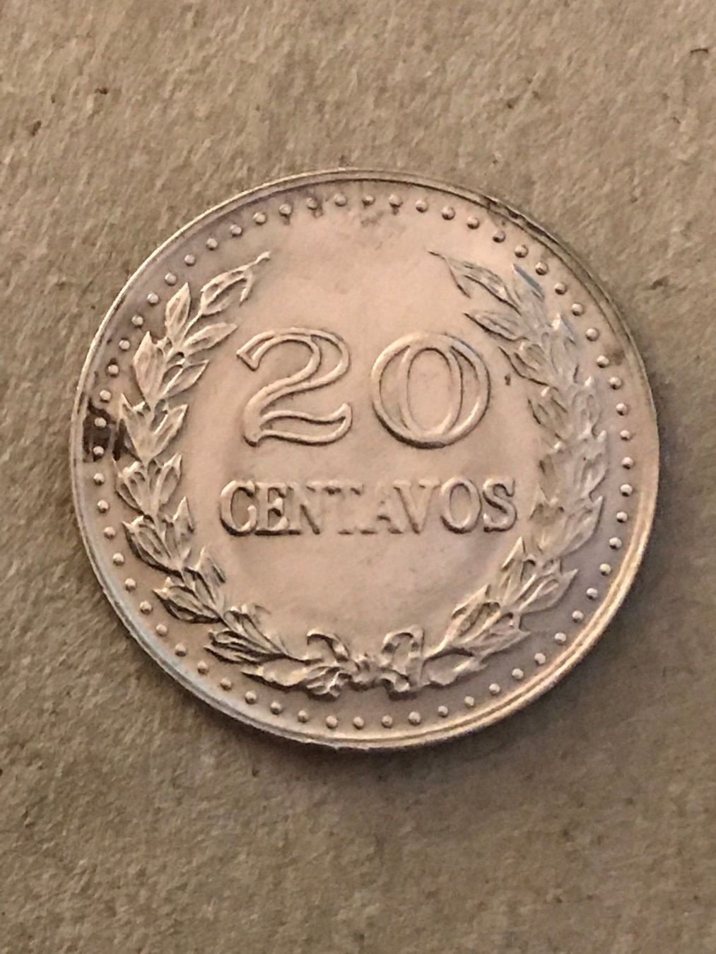 Tutti le monete: Kolumbien - 1 Stk. 20 Centavos 1974 – Usato da Schnottwil venduto da Chasarmar 2