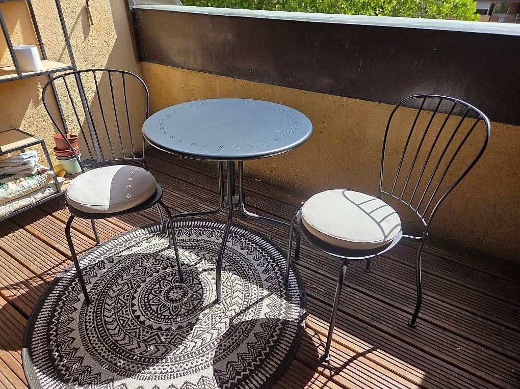 Ikea Set di tavolo e panche: Balkonmöbel Set / IKEA LÄCKÖ – Usato da Birsfelden venduto da Meidam