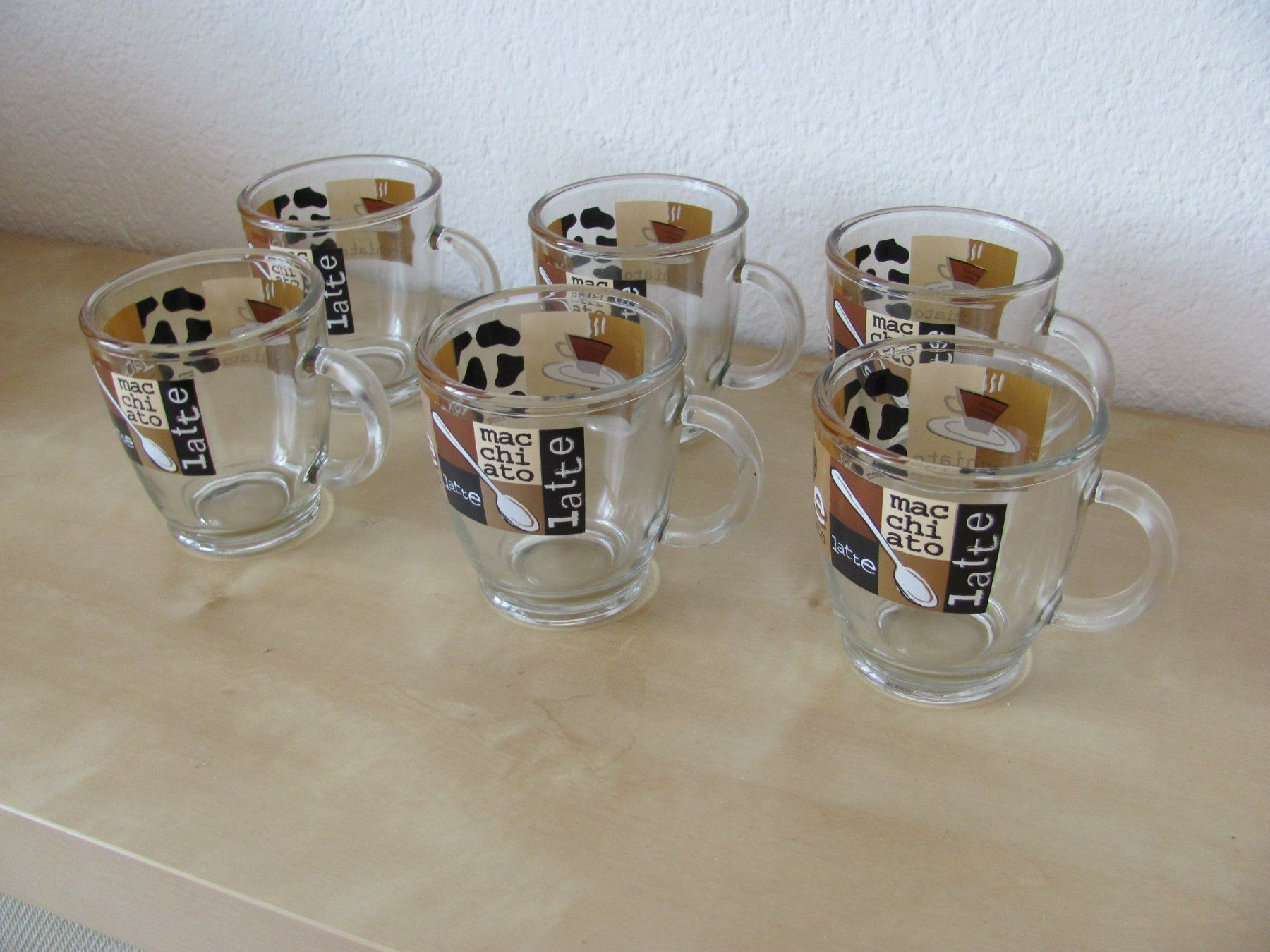 Bicchieri: 6er Set Macchiato/Latte Gläser, Kaffeegläser, – Usato da Gümligen venduto da Fantapanda