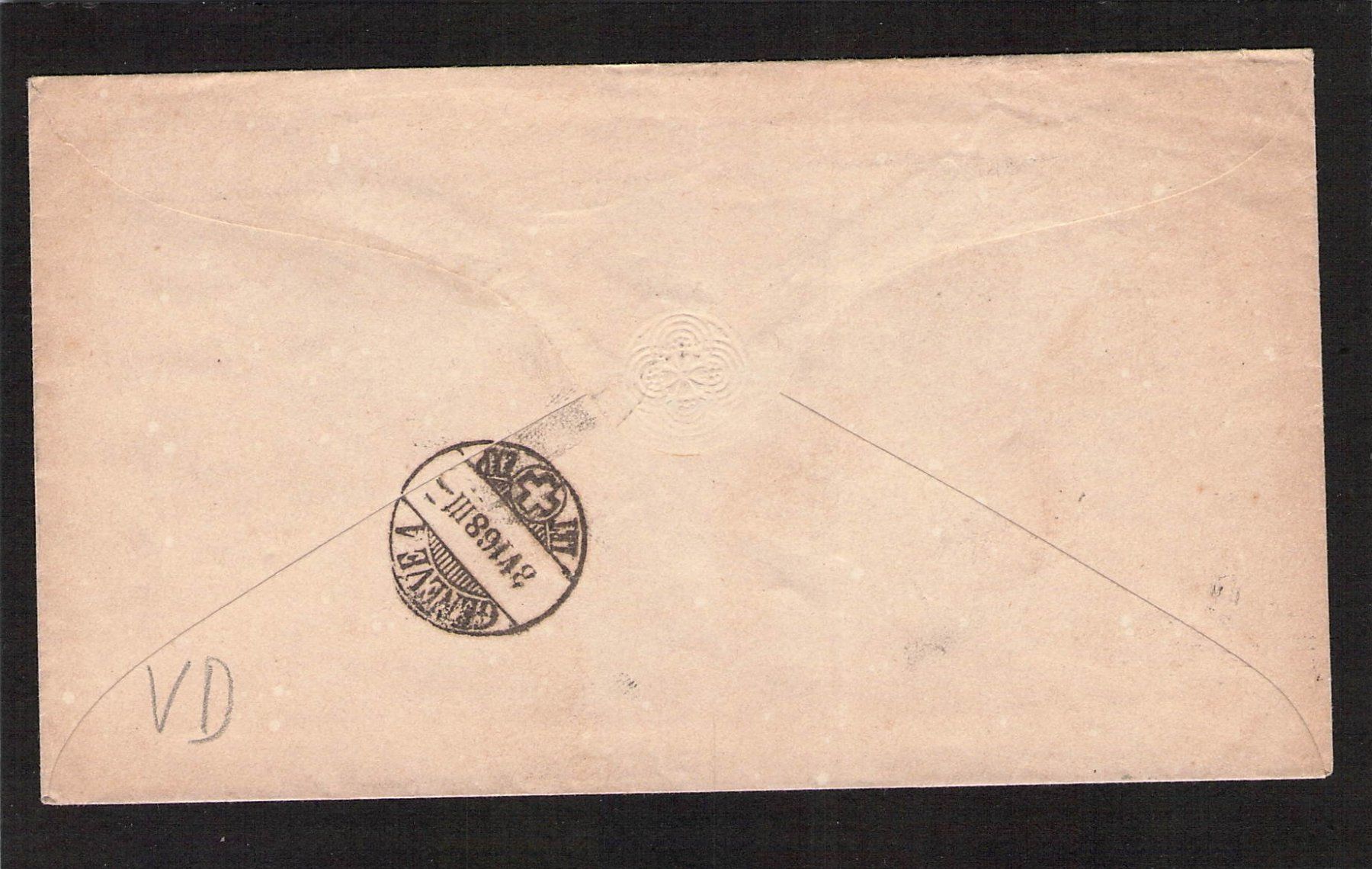 Tutti i francobolli: Tüblibrief , Chene VD , 3.Vl. 1868 – Usato da Reichenburg venduto da ibiza18 1