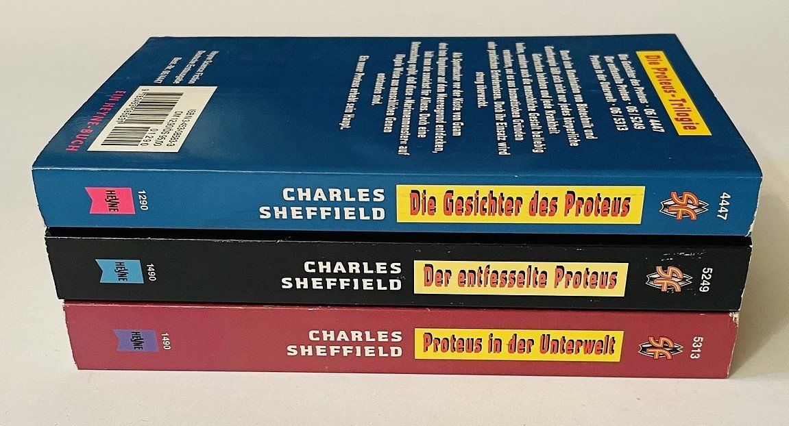 Libri: Charles Sheffield Proteus-Trilogie Sci-Fi Romane 1-3 – Usato da Duggingen venduto da nad_6yzh 2