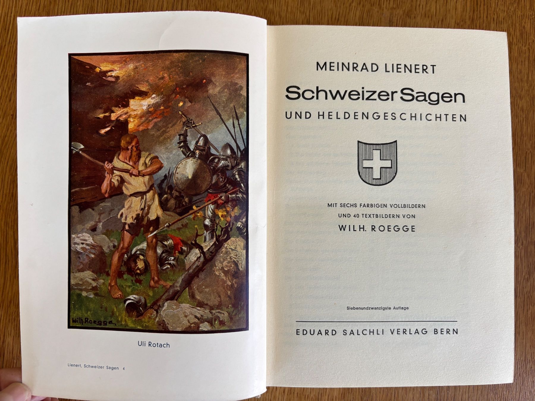 Libri: Schweizer Sagen und Heldengeschichten - Meinrad Lienert – Usato da THERWIL venduto da Fcbbasel 1