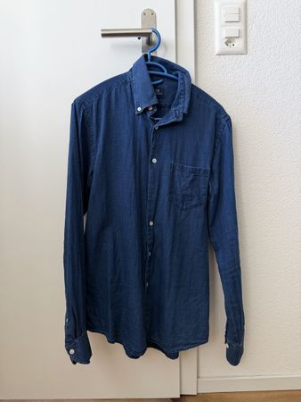 Herren Hemd Sir of Sweden blau Grösse 40 Baumwolle