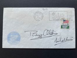 Weltraum Apollo 11 Startbeleg signiert 2 OU Aldrin & Collins
