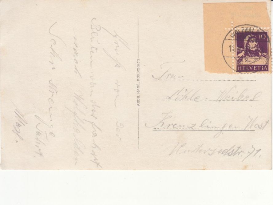 Cartoline postali: Wolfhalden 1931 – Usato da Bürglen TG venduto da StampGraf 1