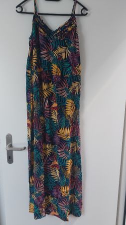 Promod Maxikleid,Gr.M,Sommerkleid,Blätter Muster Top