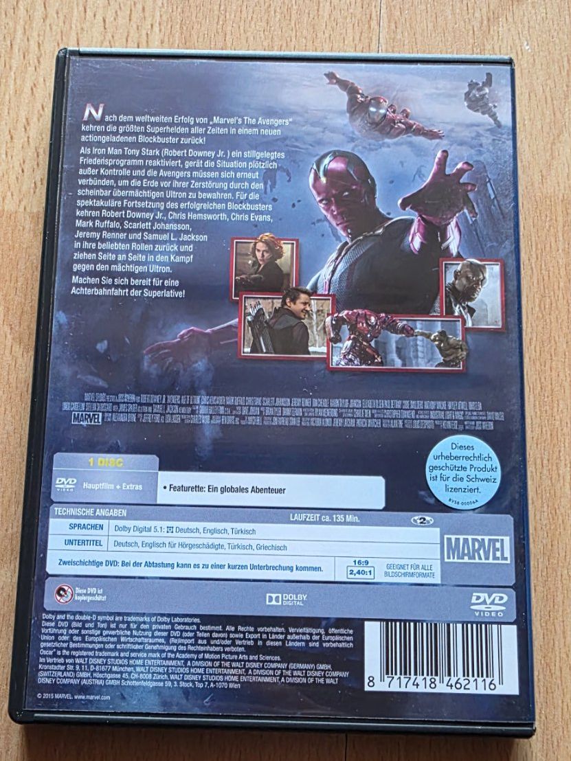 Tutti i DVDs: Avengers: Age of Ultron – Usato da Niederbipp venduto da Tamara15101995 1