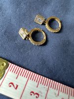 Paire de boucles d'oreilles Chloe Rose dorées et zircon 44