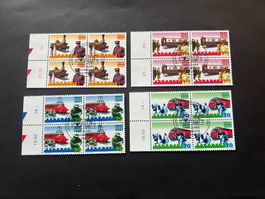 1997 909-912 Serie Erstag gest.Viererblock mit Tab (K13)