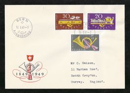 1949 FDC Eidgenössische Post "DEUTSCH" illustriert LUXUS