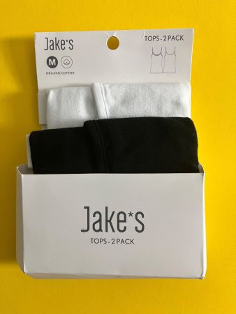Top Damen, JAKE'S, Grösse M  (Schwarz/Weiss 2 Stück)