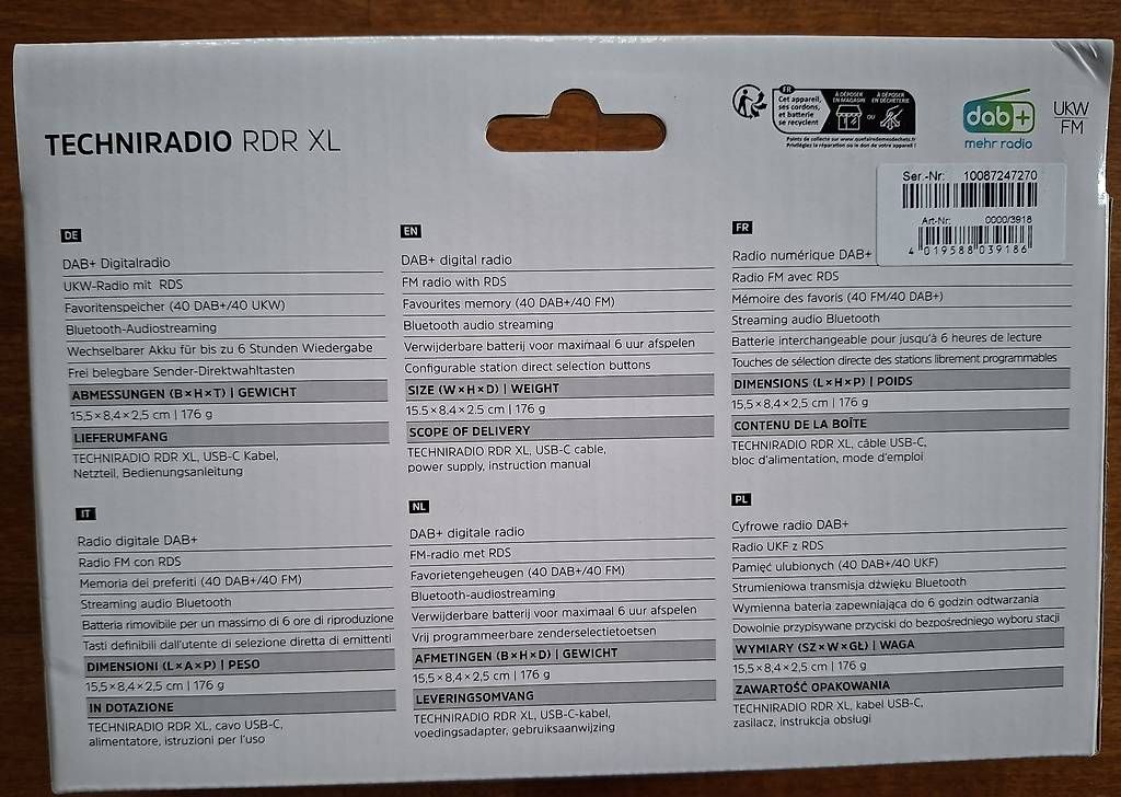 Radio: Radio portatile con funzionalità DAB+ e FM  – Usato da Massagno venduto da Coccinella7 1
