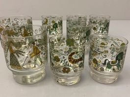 Alfred Taube 70er Jahre 2 + 6  Vintage Dekorglas