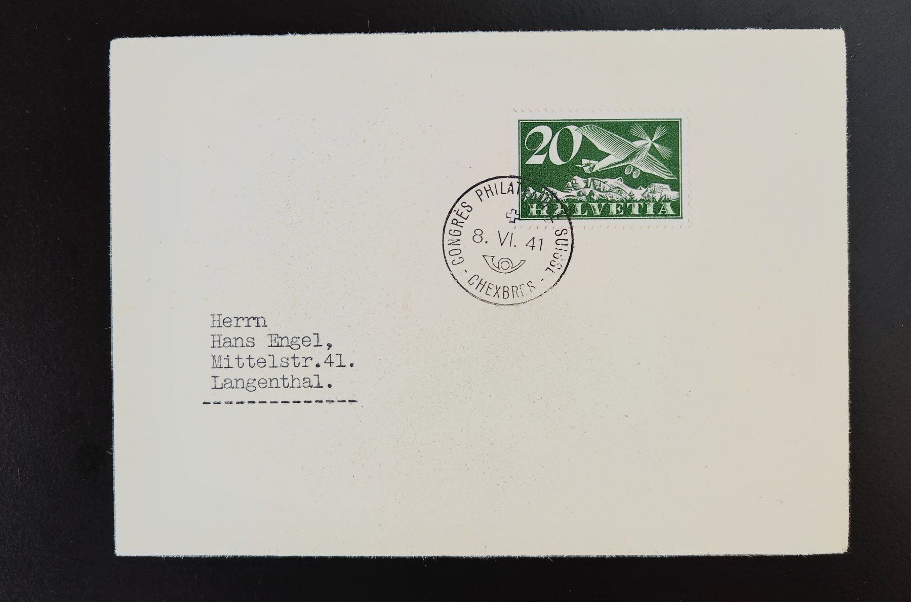 Buste & buste per spedizione: Couvert 1941 Congres Philatelique Suisse – Usato da Lenzburg venduto da Dani_Lenzburg