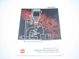Leitz Balgenkamera 4x5'' Belichtungs-Vollautomatik Anleitung