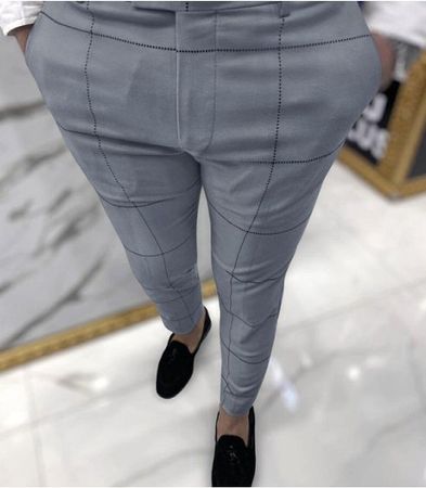 NEUE Herren Casual Sommer Hose grau Gr. M - 230817