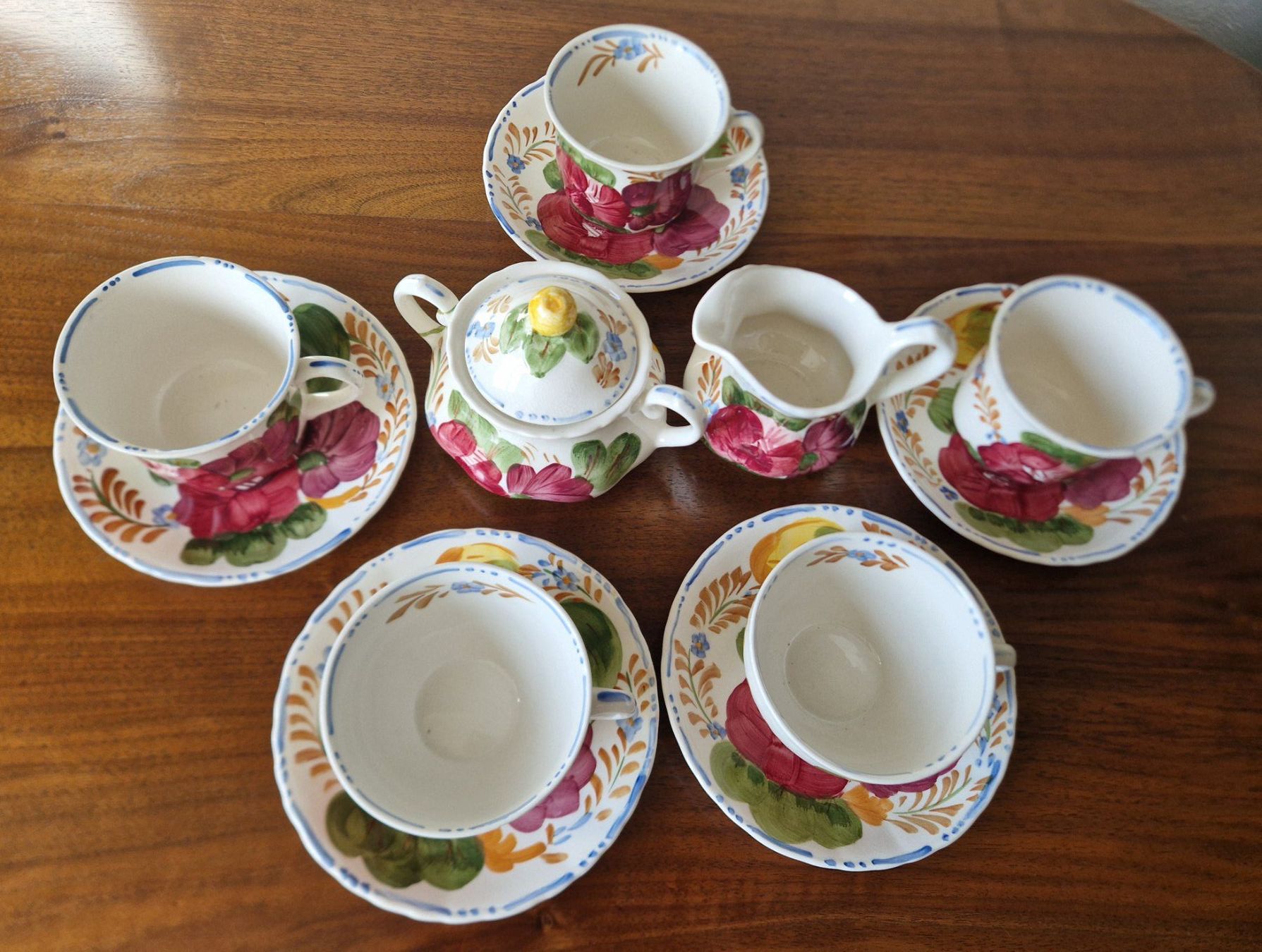 Set di piatti: Kaffee- Tee Set Belle Fiore – Usato da Bern venduto da Antikbatik
