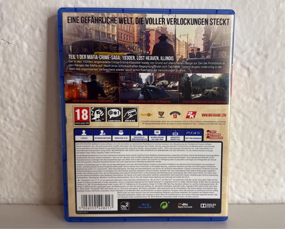 Sony Giochi: Mafia Definitive Edition PS4/PS5 Game – Usato da Ehrendingen venduto da bubulence 1
