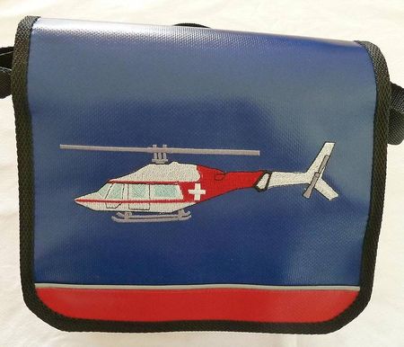 Kindergartentasche aus Blache, Helikopter
