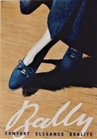 BALLY DAMEN SCHUHE 1936 Original Plakat