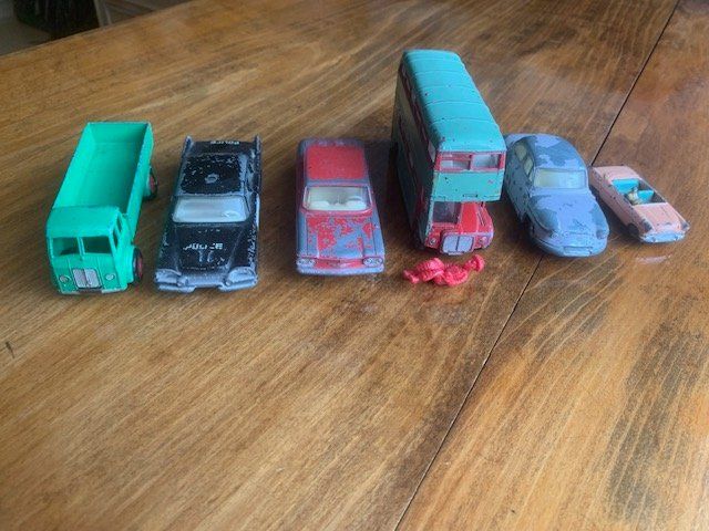 Lot Voitures à Restaurer Dinky Toy Solido Lesney – Tracteur, Remorque, Camions